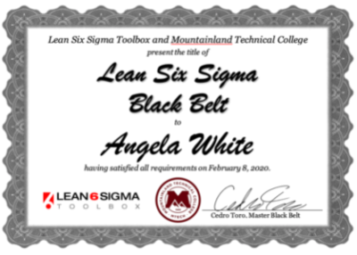Lean Six Sigma Toolbox Black Belt Certificate