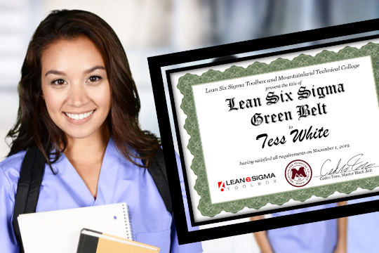 nurse green belt graduate from lean six sigma toolbox